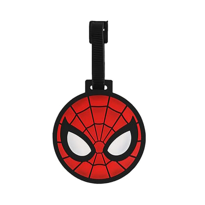 MARVEL Luggage Tag PVC Silicon Suitcase Tags Luggage Labels for Suitcases with PVC Loop Travel Tags for Baggage Identity ID Labels (RED) AZ1010