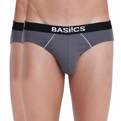 BASIICS by La Intimo Women's Amor Love Semiseamless Panty (Pack of 2) Grey