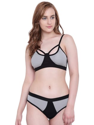 BASIICS by La Intimo Women's Monochrome Linda Sexy Bikini Panty Grey