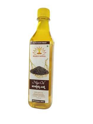 Pure Niger OIL 100% Natural OIL WOOD PRESSED COLD PRESSED UNFILTERED - Nature's Nutrient-Rich Elixir  (500 ML)