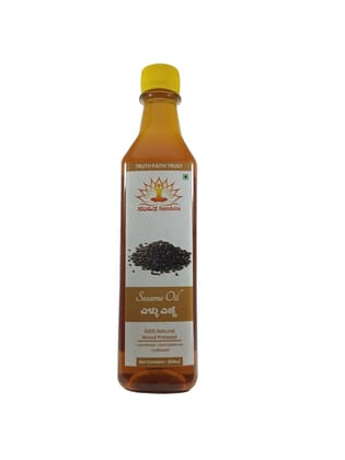 Pure Sesame OIL 100% Natural OIL WOOD PRESSED COLD PRESSED UNFILTERED  (500ML)