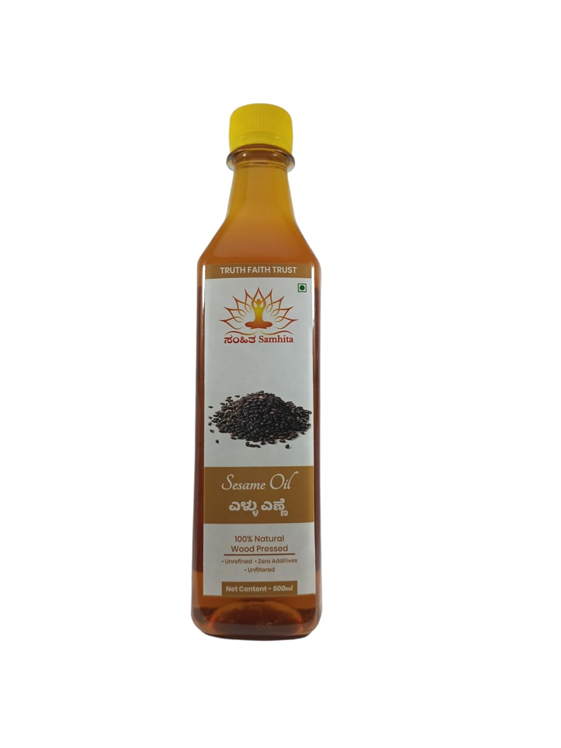 Pure Sesame OIL 100% Natural OIL WOOD PRESSED COLD PRESSED UNFILTERED  (500ML)