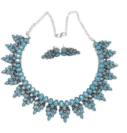 Blue Kundan Bridal Jewellery Set for Wedding | FashionCrab.com