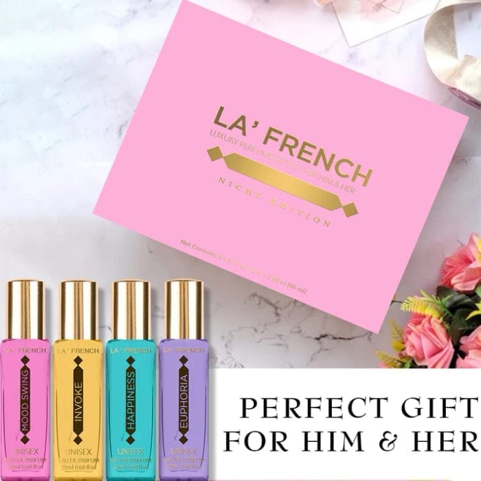 LAFRENCH  Niche Edition Luxury Perfume Gift Set 4x20 ML | Euphoria | Mood Swing | Happiness | Invoke | Unisex Gift Set (Luxury Perfume Gift Set)