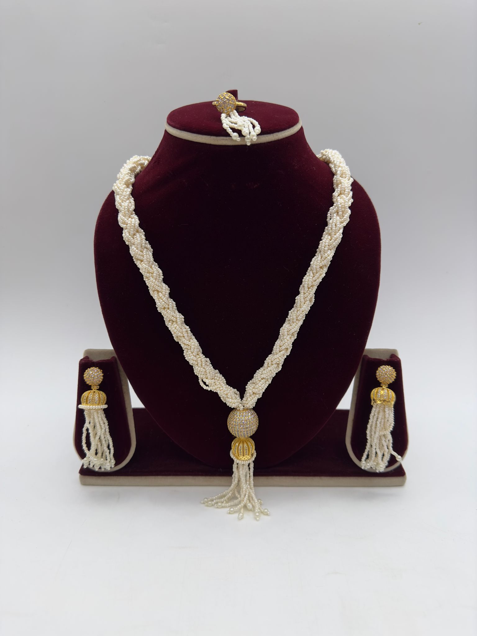 ACAS | Women's Designer CZ Set With Pearls