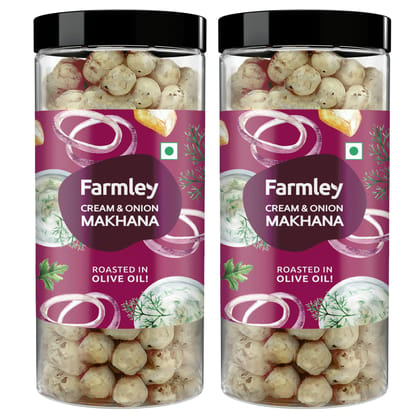 Farmley Cream & Onion Makhana Roasted In Olive Oil  (2 x 83 g)