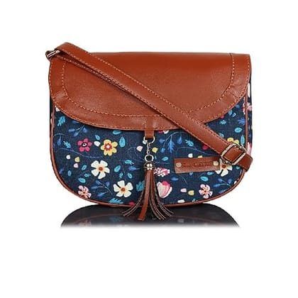 Lychee bags Women Canvas Print Sling Bag