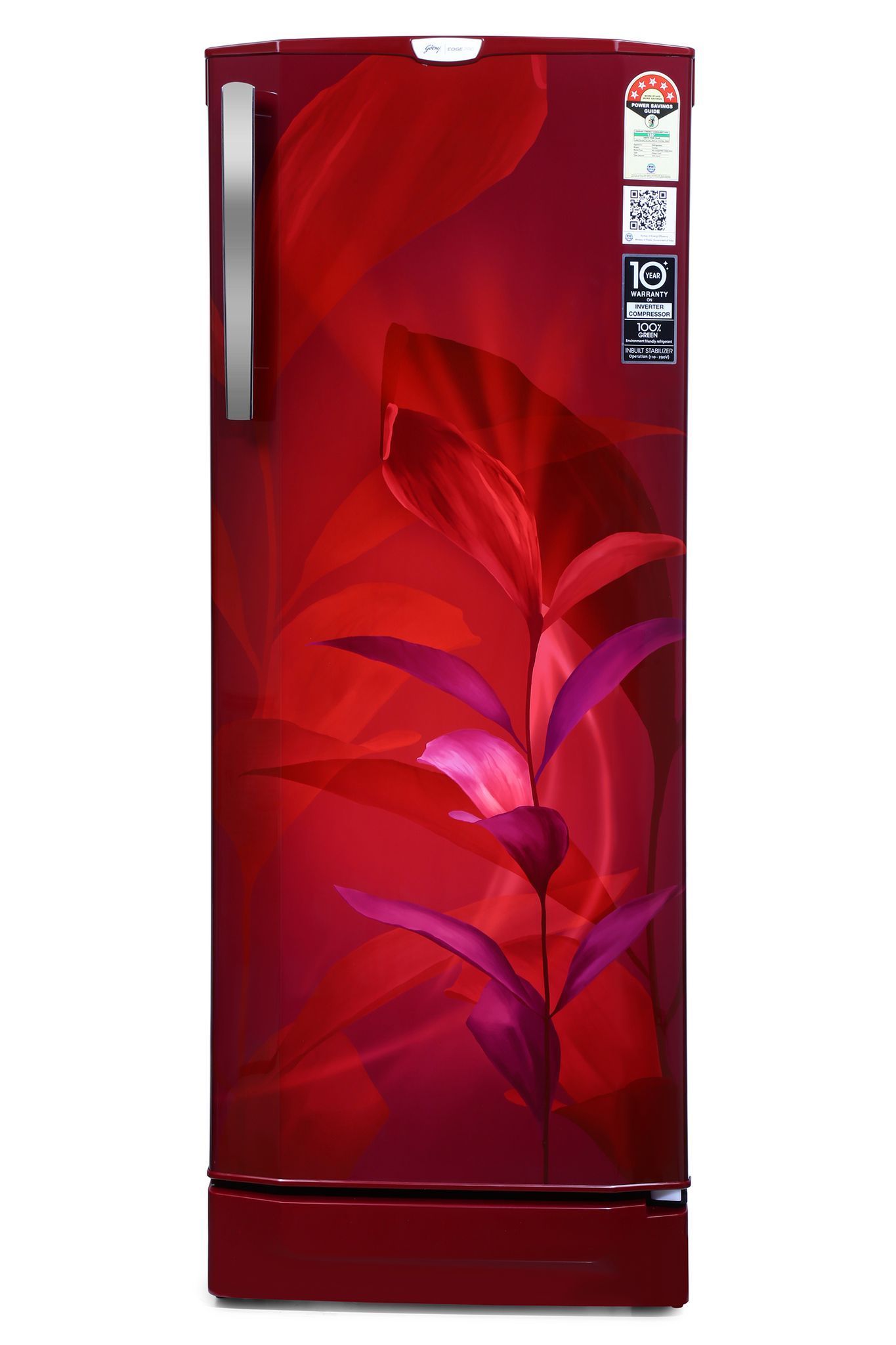 Godrej 210 L 5 Star Inverter With Jumbo Vegetable Tray Direct Cool Single Door Refrigerator (RD EDGEPRO 225E 53 TAI MN WN, Marine Wine)