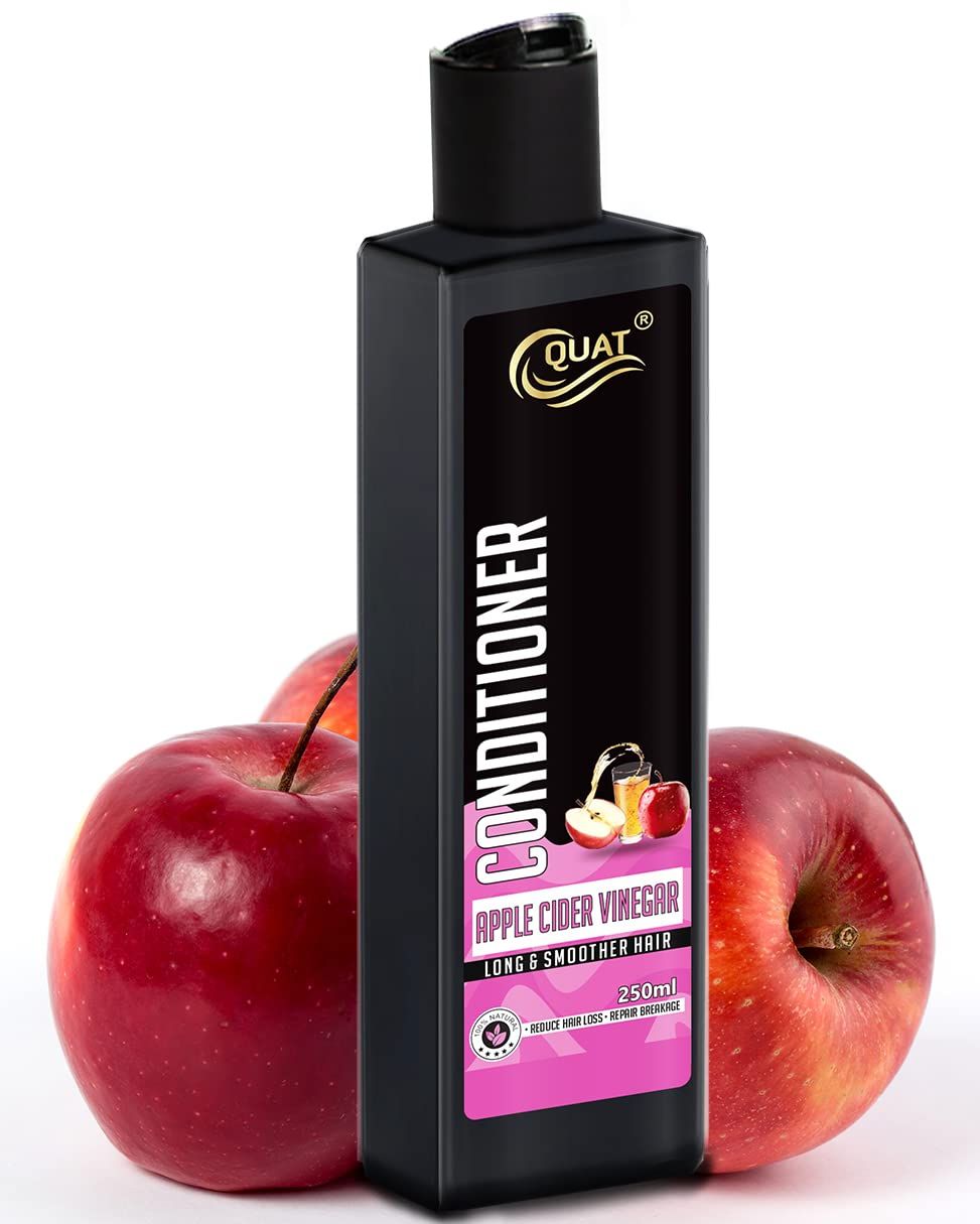 QUAT Apple Cider Vinegar Conditioner, Nourishes, Repair & Shine, For Long and Lifeless Hair, Dream Lengths (250ml)