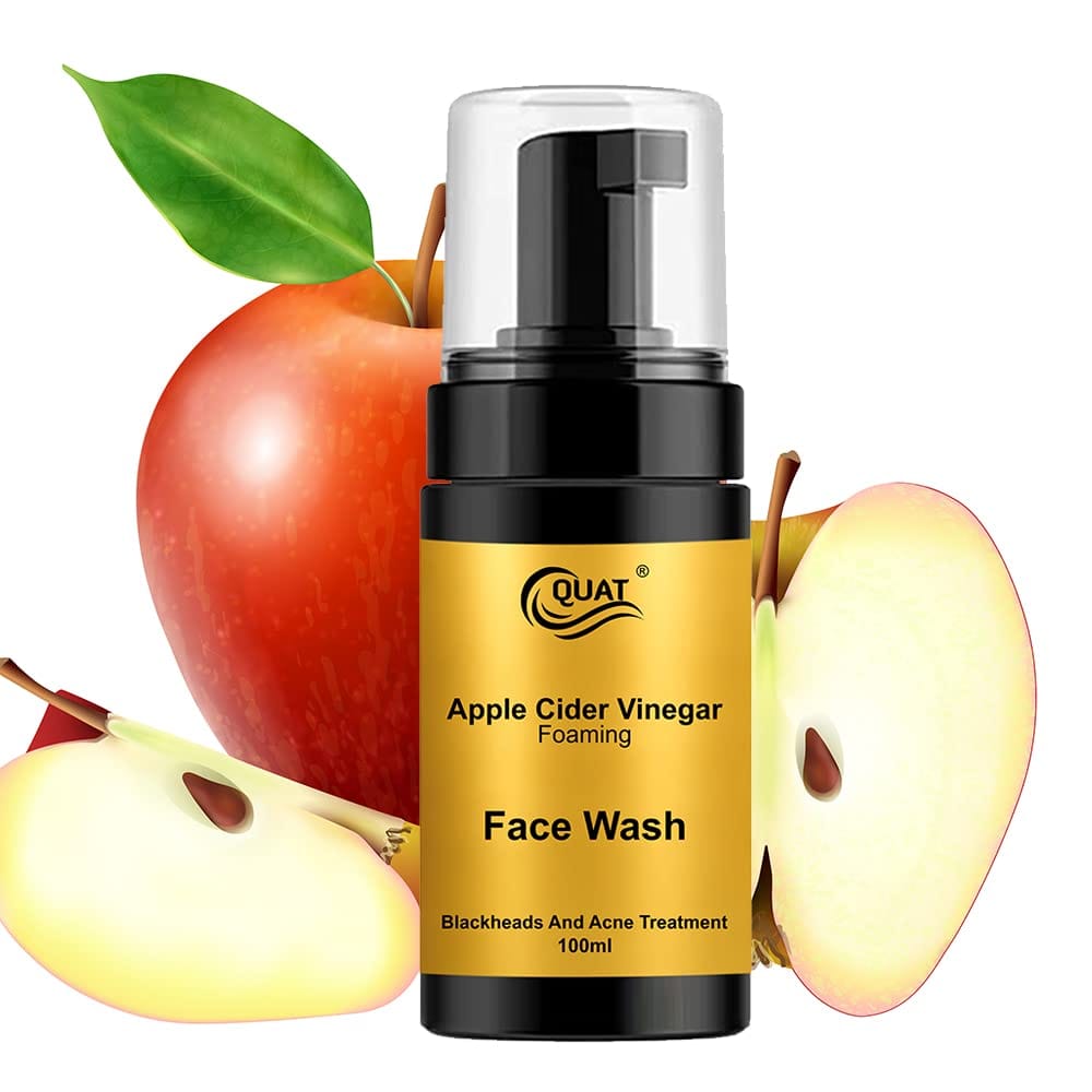 QUAT Apple cider Vinegar foaming facewash for blackheads and acne free skin Face Wash (100 ml)