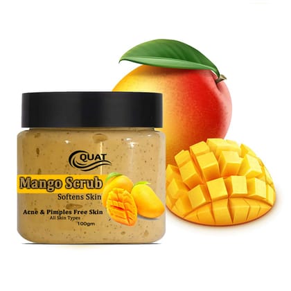 Quat Mango Scrub Revitalizing Skin Whitening Face Scrub for Glowing Skin,Oily,Dry Skin for both Women&Men (100gm)