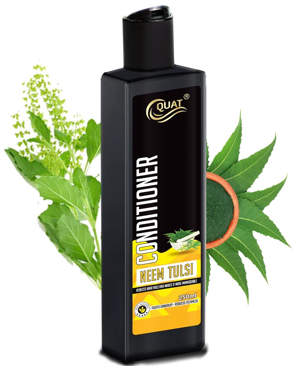 QUAT Neem Tulsi Conditioner, Nourishes, Repair & Shine, For Long and Lifeless Hair, Dream Lengths (250ml)