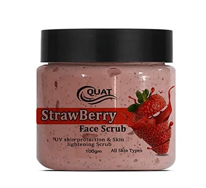 Quat Strawberry Scrub Revitalizing Skin Whitening Face Scrub for Glowing Skin,Oily,Dry Skin for both Women&Men (100gm)