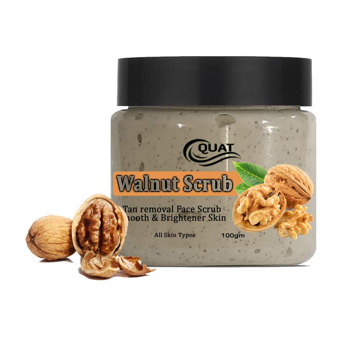 Quat Walnut Face Scrub for Glowing Skin,Oily,Dry Skin for both Women&Men (100gm)