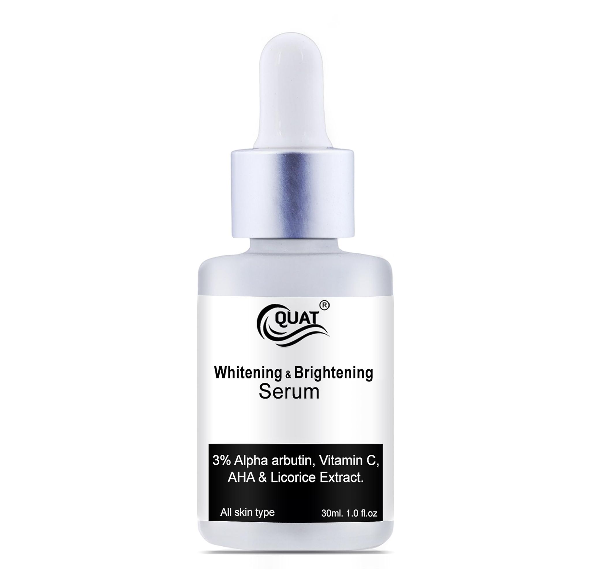 QUAT Skin Brightening Serum With 3% Alpha arbutin,Vitamin C,AHA & Licorice Extract (30 ml)