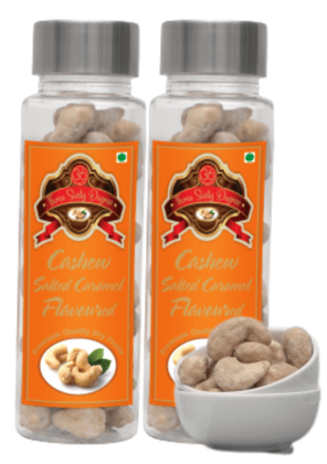 360 Degree Roasted Salted Caramel Cashews Nuts Kaju, 200 gms ( 2 x 100gms each)