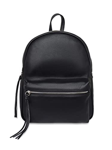 Lychee Bags Women Pu Black Backpack