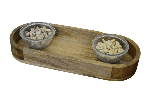 Handmade wooden serving tray