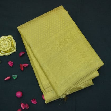 Sandal Gold Color Kanchipuram Silk Saree Self Jacquard