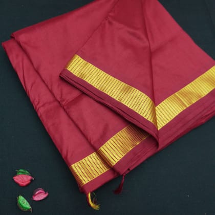 Madisar Saree - Maroon Kanjivaram Pure Silk Saree