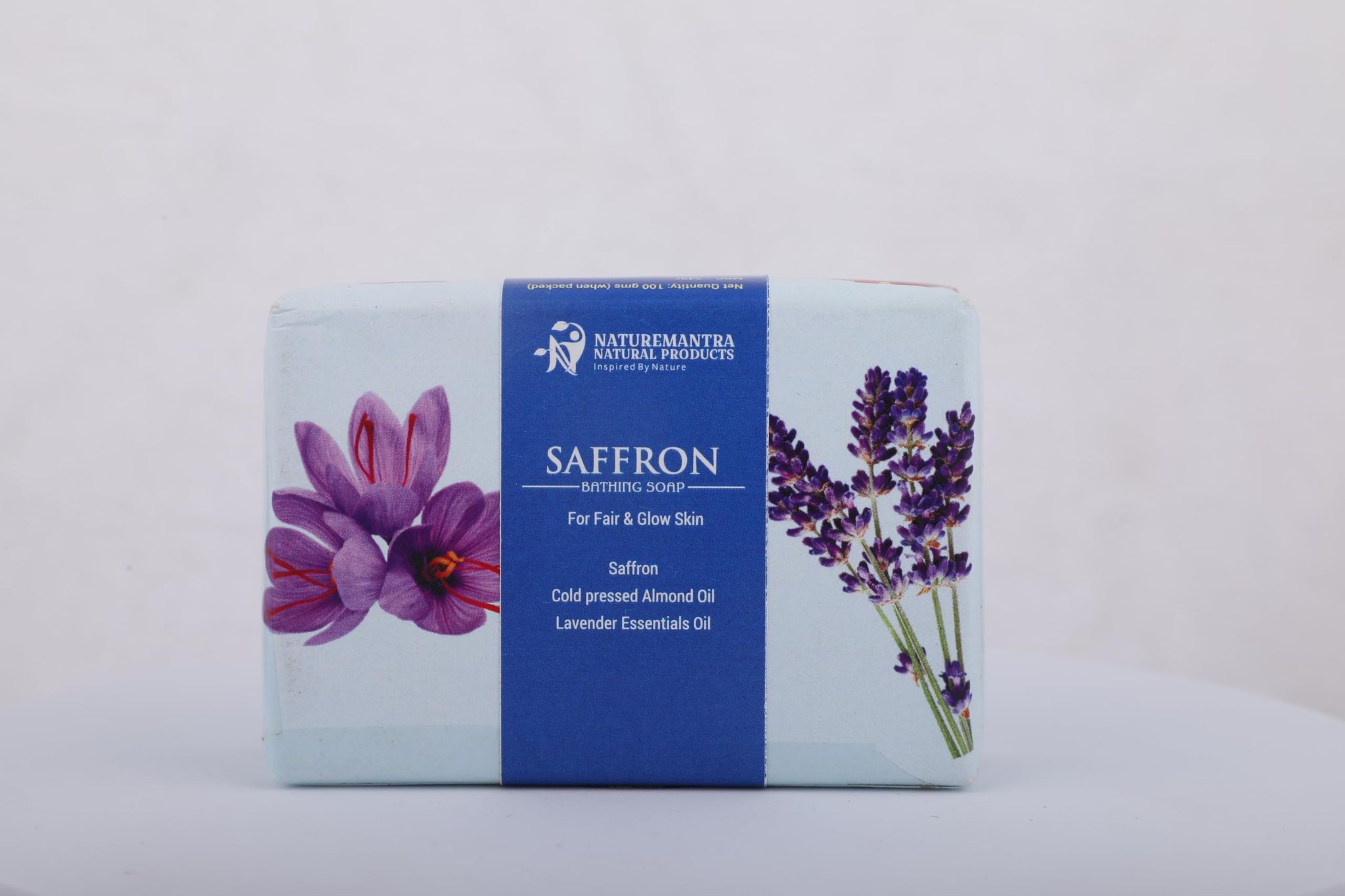 NATUREMANTRA NATURAL PRODUCTS Nourishing Bathing Luxury Soap With Saffron Flavour - 100gm