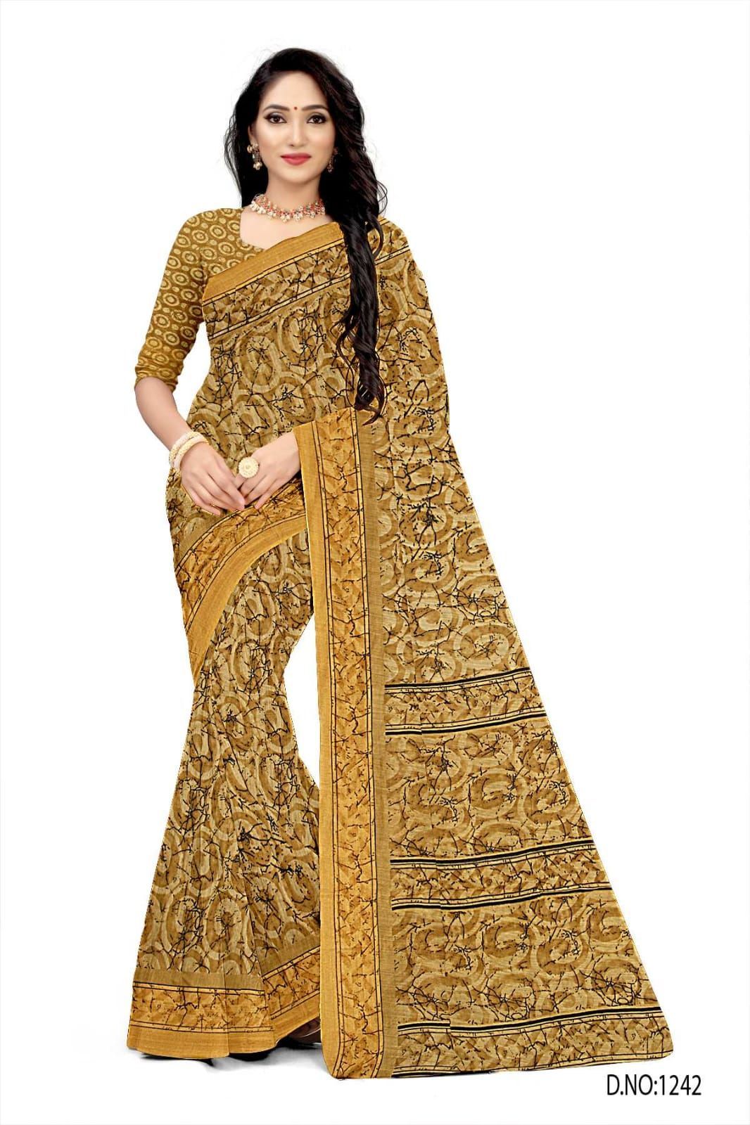 BEAUTIFUL SOFT COTTON yellownSAREE