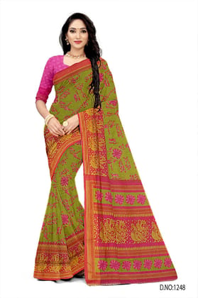 BEAUTIFUL SOFT COTTON GREEN COLORSAREE