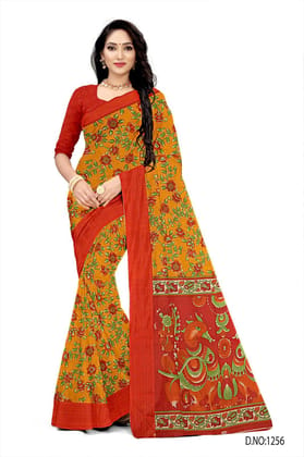 BEAUTIFUL SOFT COTTON MULTCOLOR SAREE