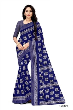 BEAUTIFUL SOFT COTTON BLUE SAREE