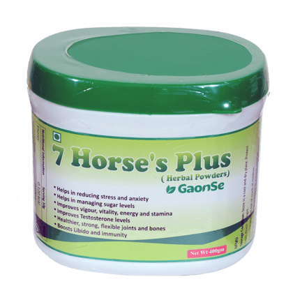 GAONSE 7 HORSES PLUS ( HERBAL POWDER ) 400 GM