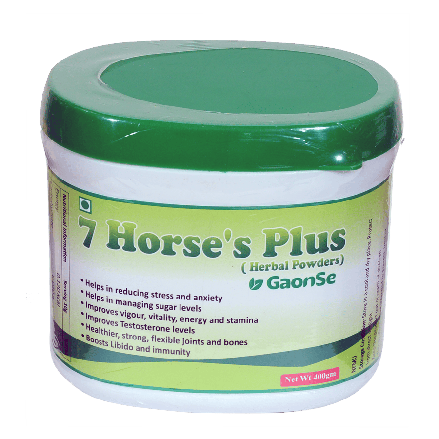 GAONSE 7 HORSES PLUS ( HERBAL POWDER ) 400 GM