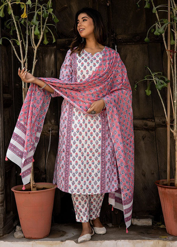 Pink Organic Mulmul Dupatta