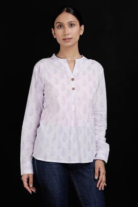 Purple Organic Cotton Short Women Kurta