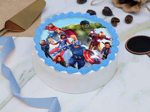 Avengers Boys Birthday 1 Kg Cakes by Cake Square Chennai | Teenage boys cake  | Birthday Cake New Style - Cake Square Chennai | Cake Shop in Chennai