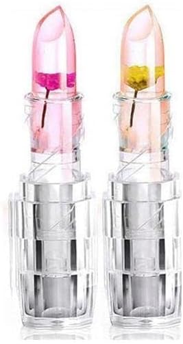 Bevauty Waterproof Flower Lipstick Set - 2 pcs, Color-Changing Jelly Flower Lipsticks for Girl and Women