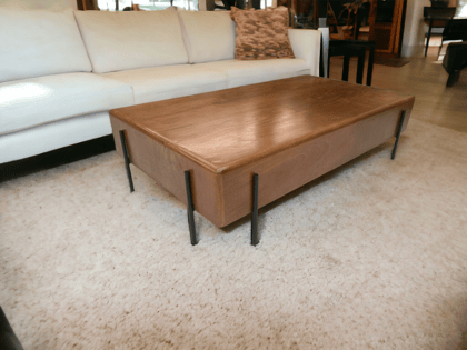 Nirvana Soild Wood with metal legs center/coffee table by Orchid Homez (54x30x13 inch)