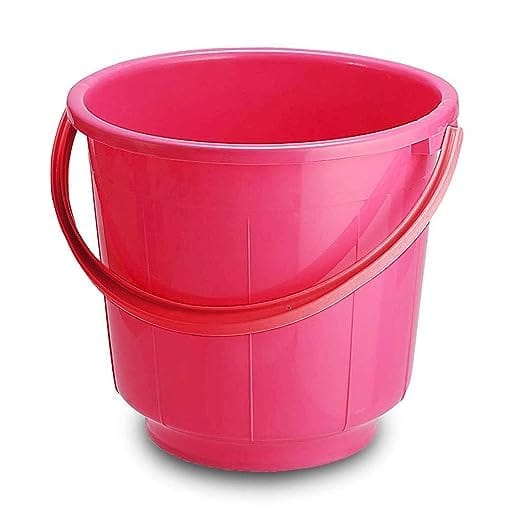 Strong Plastic Bathroom Bucket 13 Ltr (Pink)