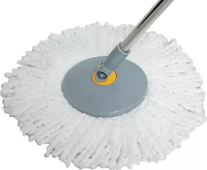 Esquire 360° Grey Spin Mop Stick with Additional Refill Mop Head and Rod  (Grey 1.18 m)