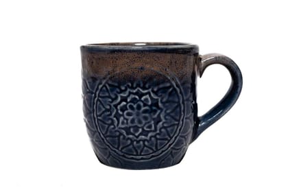 COLLECTIBLES INDIA Ceramic, Big and Beautiful Design Mug/Cup to Hold Your Favourite hot and Cold Beverage Like Coffee, Tea, Milk and Soup- (3.5x4 Inch, Bold and Beautiful)