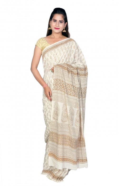 Tribes India Handwoven Cotton Saree 1STXSARMP00070-3