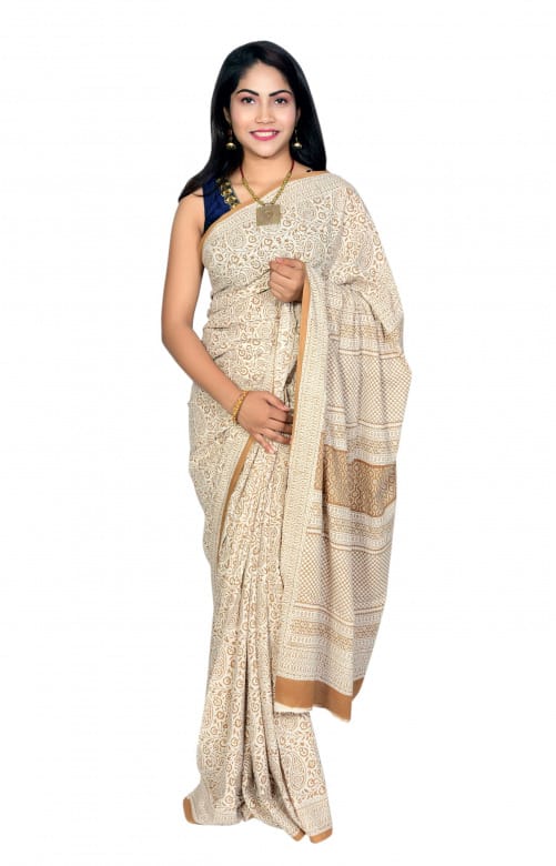 Tribes India Handwoven Cotton Saree 1STXSARMP00070-18