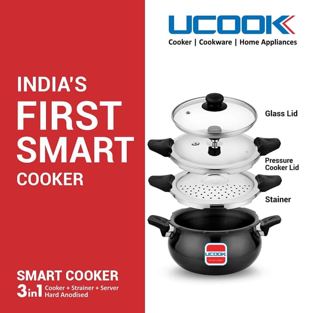 Pressure cooker best sale with strainer