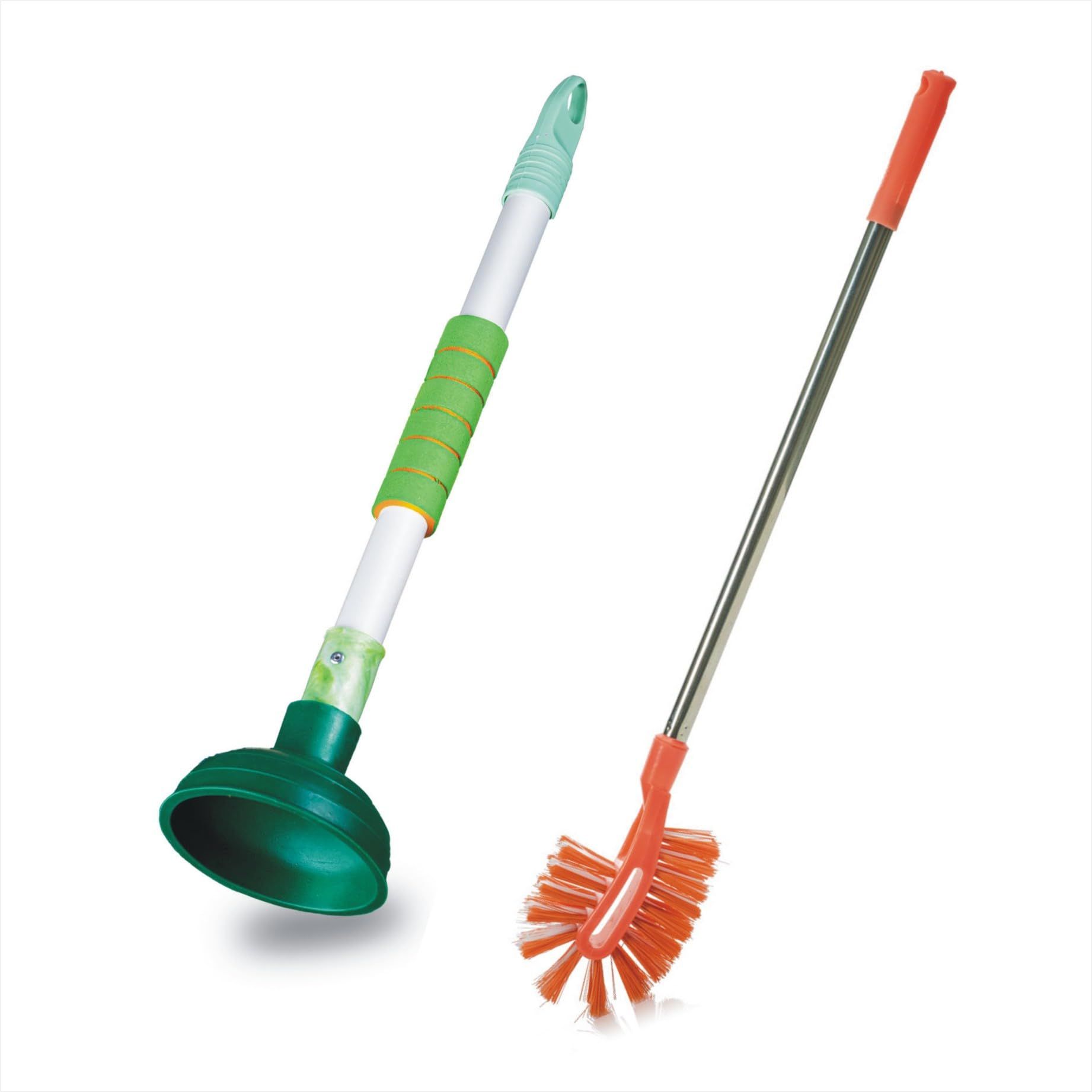 Vimal All Rounder (Toilet/ Bathroom/ Kitchen Drain/ Sink Plunger and Steelo Maxclean (Long Handle) Toilet Cleaning Brush Combo Set