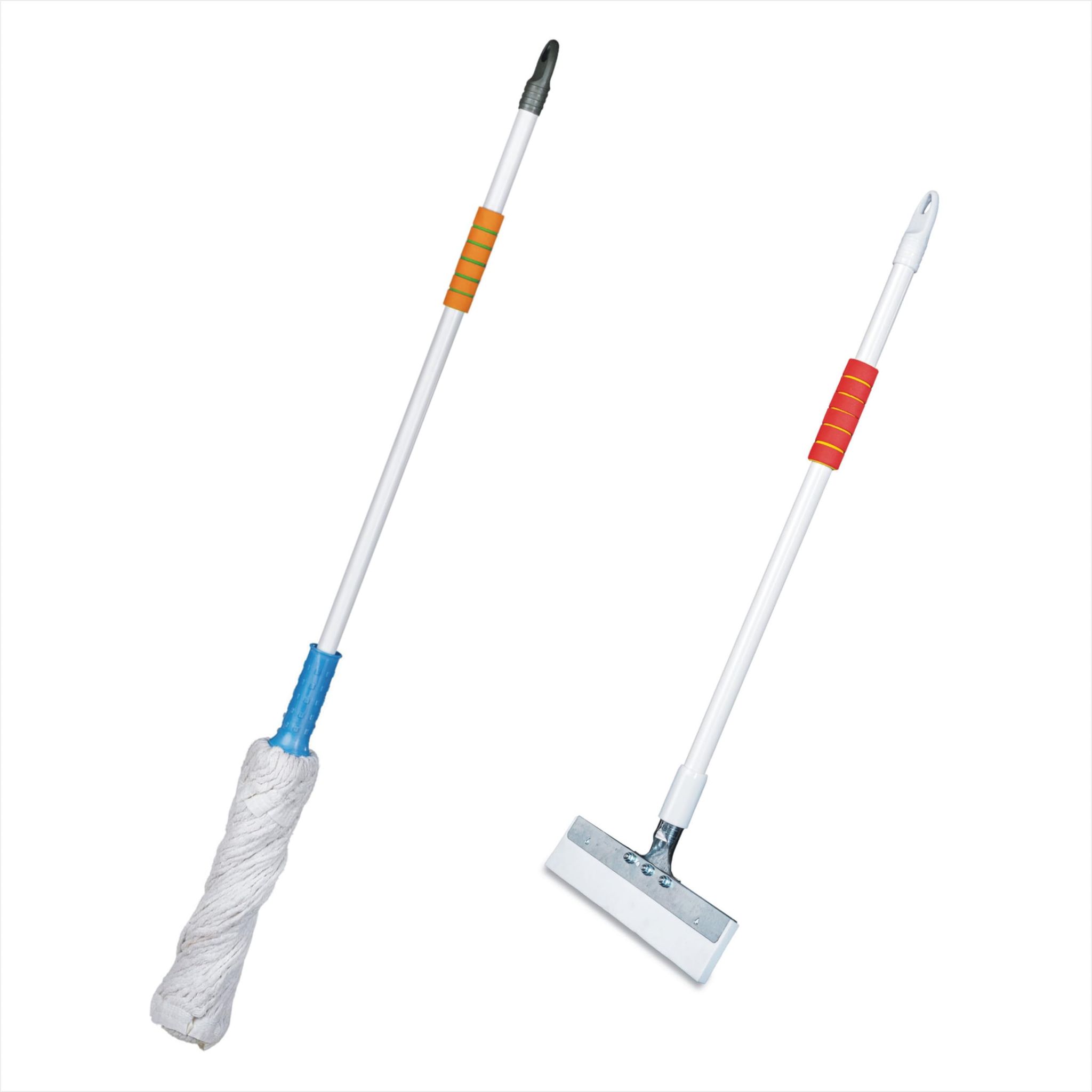 Vimal Cotton Strings (Heavy Duty) Twist Mop & Ecowipe 300 (for Regular Size Bathroom) Floor Wiper Combo Set