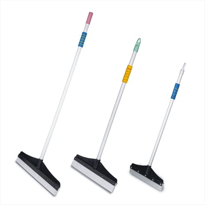 Vimal Multicolour Combo Set of 3 Types of Floor Cleaning Wipers for Outdoor + Home + Bathroom Floors