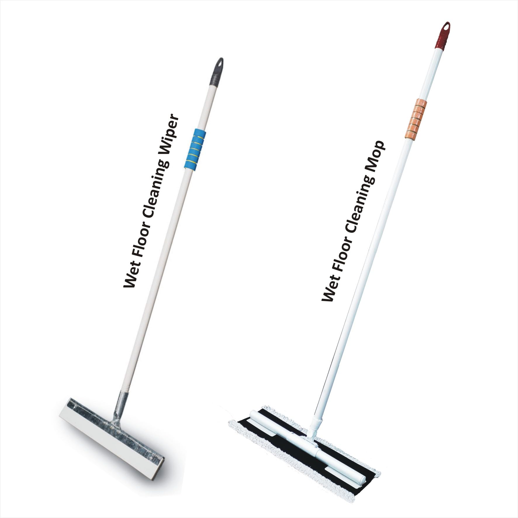 Vimal Bhuhari -White Cotton Wet Floor Cleaning Flat Mop + Ecowipe 400 (16 Inches Wide) Floor Cleaning Wiper Combo Set