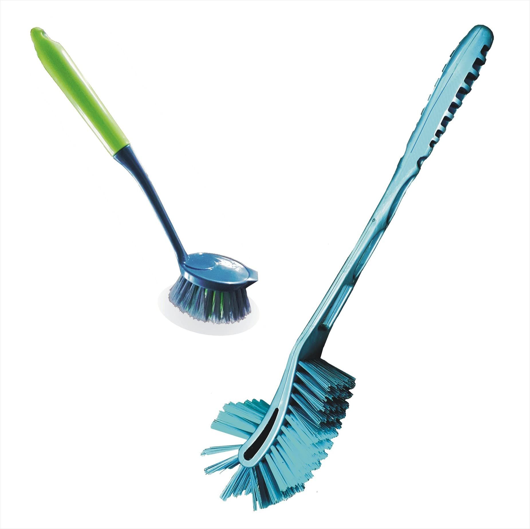 VIMAL Big-B Flexi-Handle Nuvo Multi-Purpose Toilet Cleaning Brush Combo Set - Multicolor