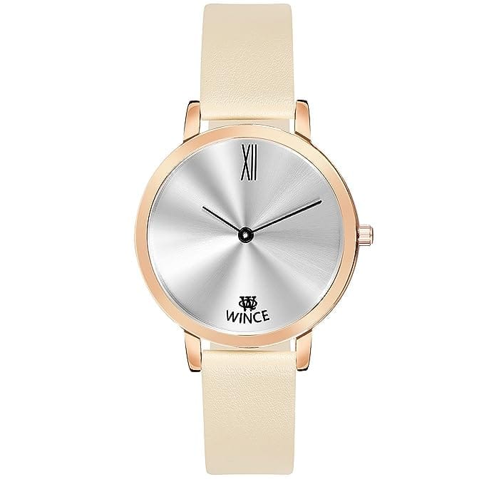 Analog Functioning Leather Strap Wrist Watch for women