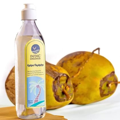 Indic Organics Raw Extra Virgin Coconut Oil - Plastic Bottle