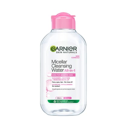 Garnier Skin Naturals, Cleansing Water, Hydrating & Soothing, Micellar Cleansing Water, 125 ml